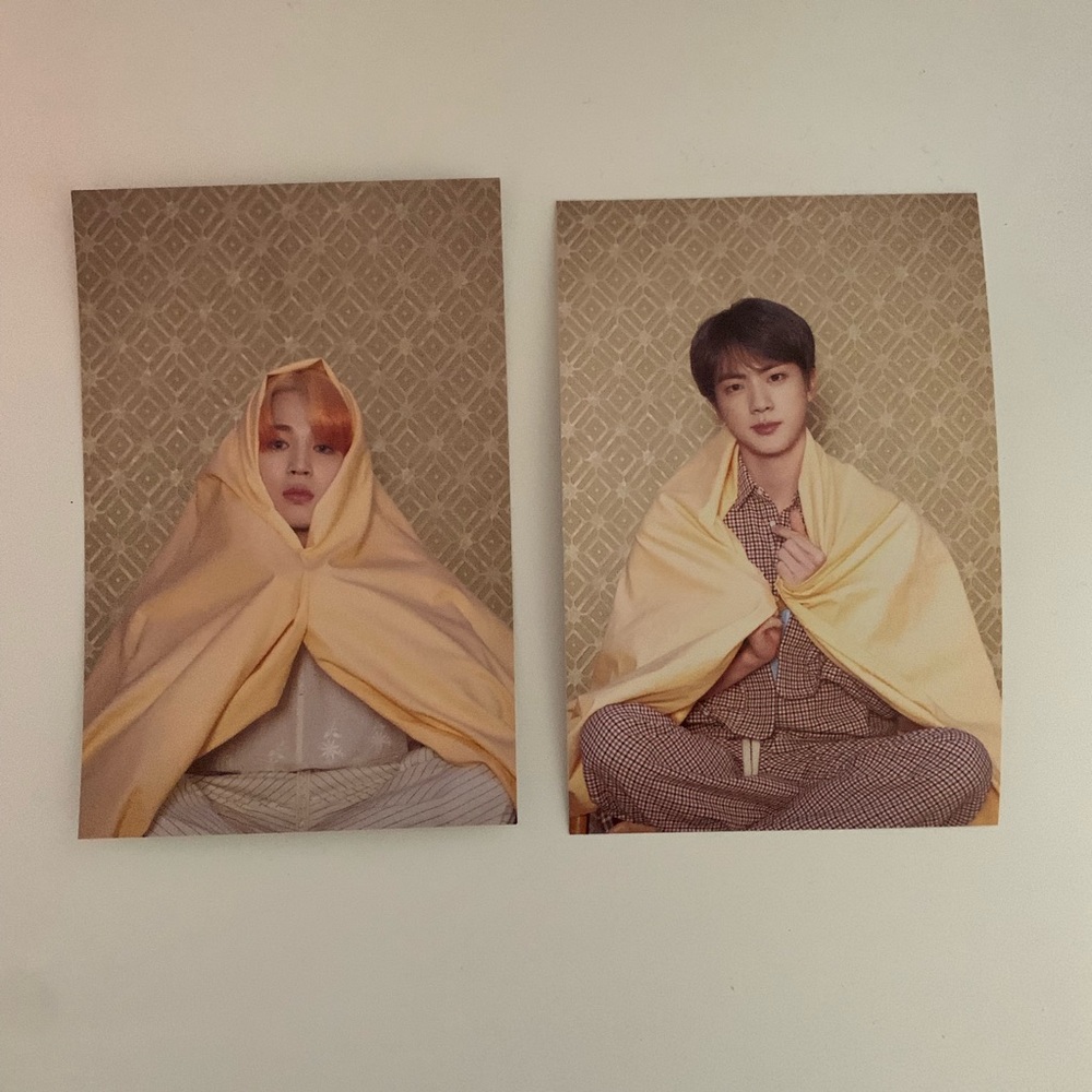 Jin and Jimin BTS Postcards